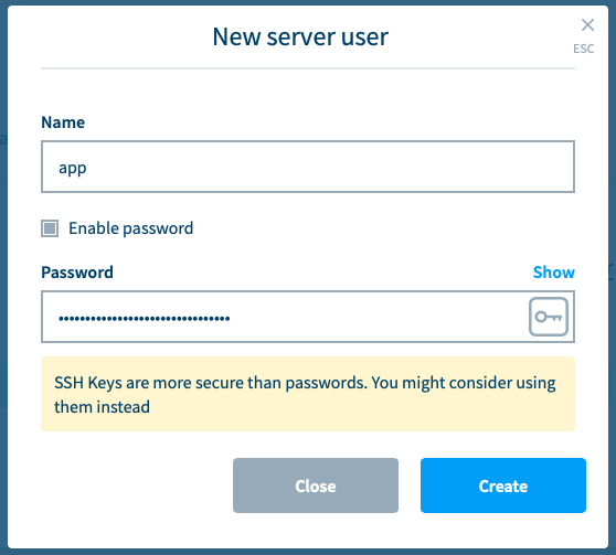 Ssh Server Password